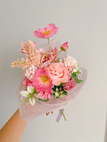 Summer Pink Flower Whimsical Bouquet