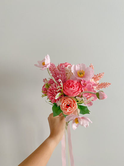 Summer Pink Flower Whimsical Bouquet