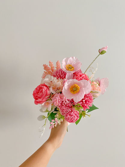 Summer Pink Flower Whimsical Bouquet