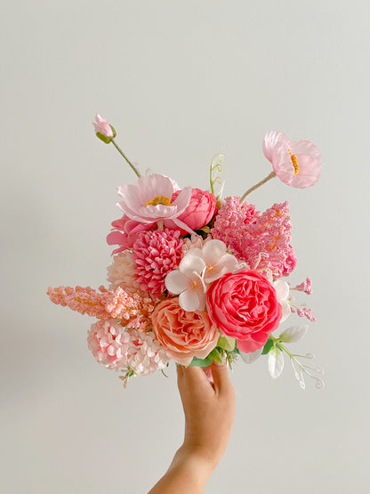 Summer Pink Flower Whimsical Bouquet