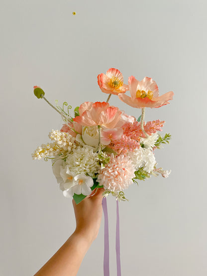 Dreamy Blush Peach Whimsical Bouquet